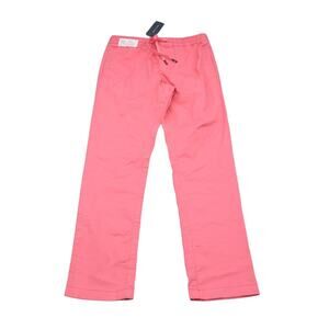 Tommy Hilfiger Pants Mens XS Pink Flat Front Straight Drawstring Pocket Casual